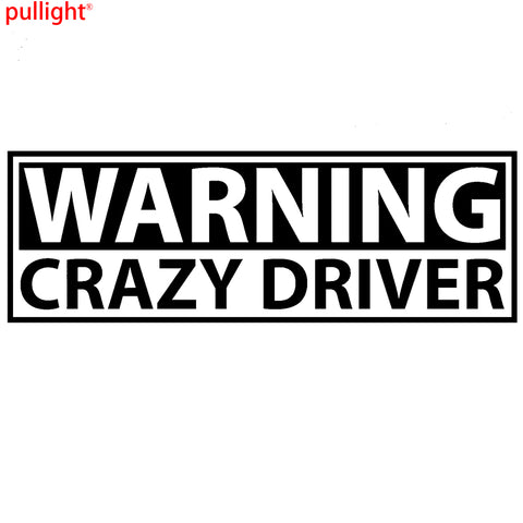 Warning Crazy Driver Decal