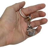 Chrome Engine Piston Key Chain